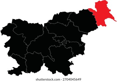 Vector Map of Mura on Slovenia Map