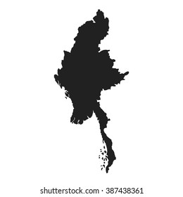 vector map of Myanmar, Asia