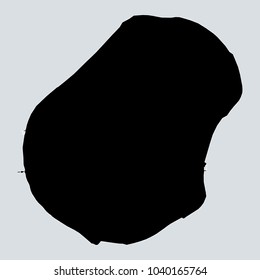 Vector map Nauru. Isolated vector Illustration. Black on White background. EPS 10 Illustration.