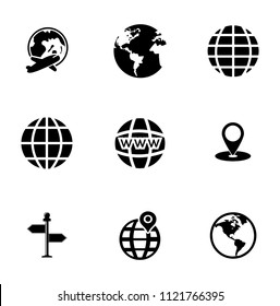 vector map, navigation, road and gps icons set - travel sign symbols. search destination and find map location