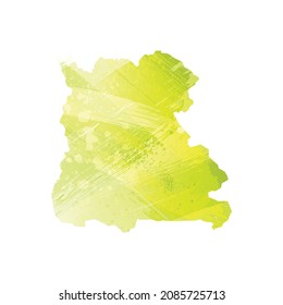 Vector map Naypyidaw. Isolated vector Illustration. Black on White background. EPS 10 Illustration.