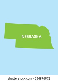 Vector Map of Nebraska USA