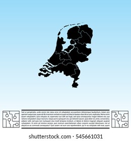 Vector map netherland country