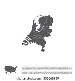 Vector map netherland country