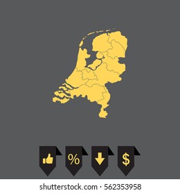 Vector map netherland country