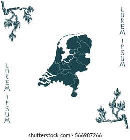 Vector map netherland country