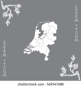 Vector map netherland country
