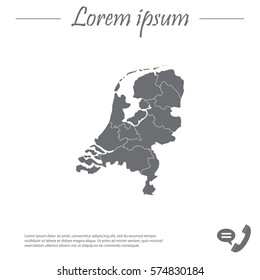 Vector map netherland country