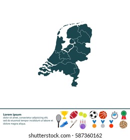 Vector map netherland country