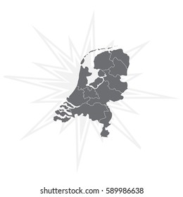 Vector map netherland country