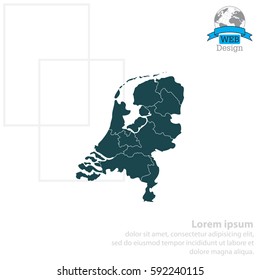 Vector map netherland country