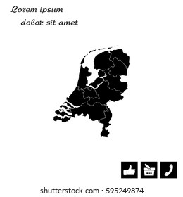 Vector map netherland country