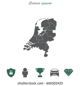 Vector map netherland country