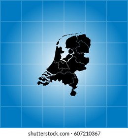 Vector map netherland country