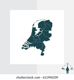 Vector map netherland country