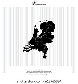 Vector map netherland country