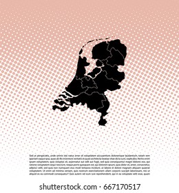 Vector map netherland country