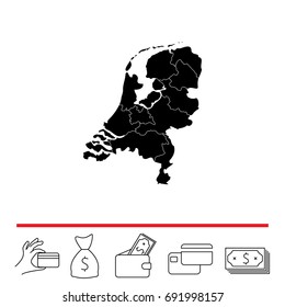 Vector map netherland country