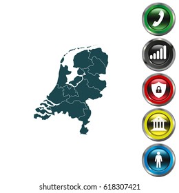 Vector map the netherlands country