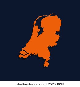 
vector map of the Netherlands. Isolated vector illustration