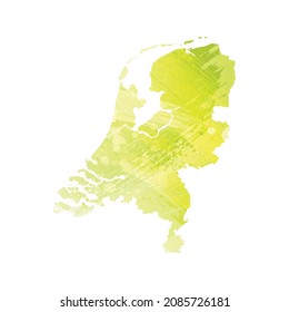 Vector map Netherlands. Isolated vector Illustration. Black on White background. EPS 10 Illustration.
