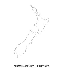 Vector map Netherlands. Outline map. Isolated vector Illustration. Black on White background. EPS 8 Illustration.