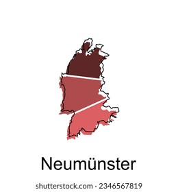 vector map of Neumunster modern outline, High detailed vector illustration Design Template, suitable for your company