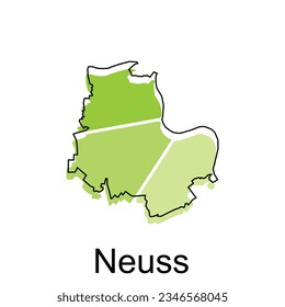 vector map of Neuss modern outline, High detailed vector illustration Design Template, suitable for your company