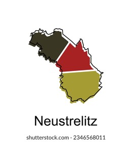Vektorkarte des modernen Neustrelitz-Umrisses, Hochdetaillierte Vektorgrafik-Design-Vorlage, geeignet für Ihr Unternehmen