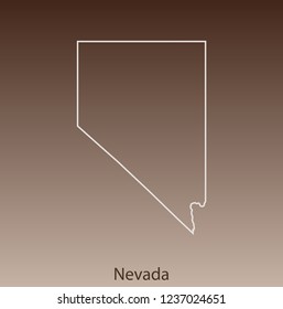 vector map of Nevada