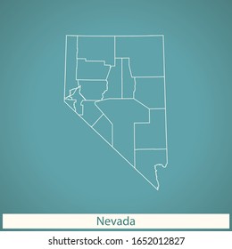 vector map of the Nevada