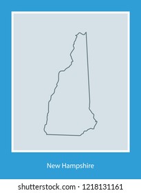 vector map of New Hampshire