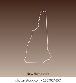 vector map of New Hampshire