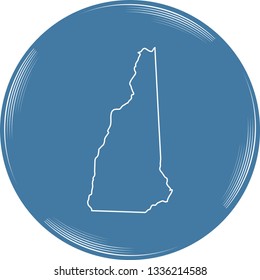 vector map of New Hampshire
