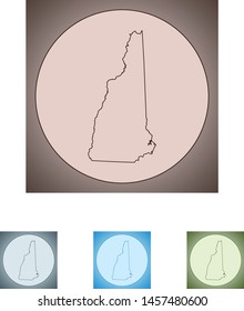 vector map of the New Hampshire
