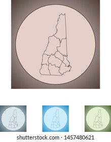 vector map of the New Hampshire