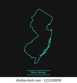 vector map of New Jersey