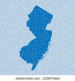 vector map of New Jersey