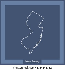 vector map of New Jersey