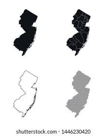 vector map of the New Jersey