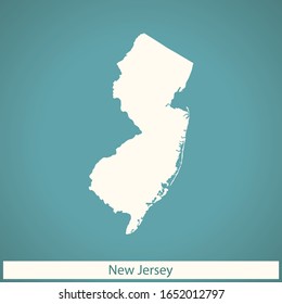 vector map of the New Jersey