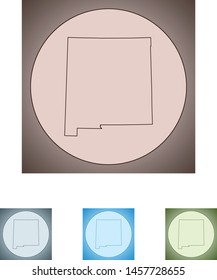 vector map of the New Mexico