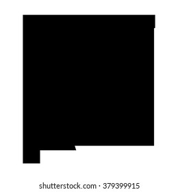 Vector map New Mexico. Isolated vector Illustration. Black on White background. EPS Illustration.