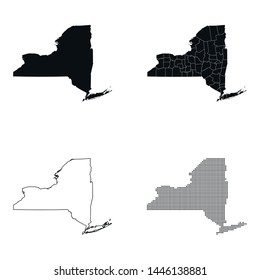 vector map of the New York