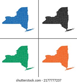 vector map of the New York