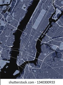 vector map of the New York City NY, USA