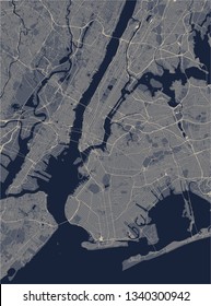 vector map of the New York City NY, USA