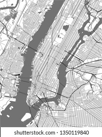 vector map of the New York City NY, USA