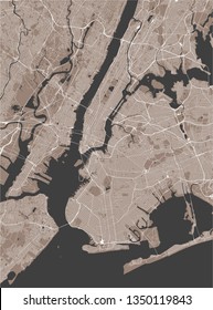 vector map of the New York City NY, USA