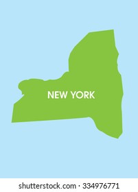 Vector Map of New York USA